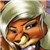 A pixelated close-up of an anthropomorphic fox with orange-brown fur, dark eyes, and a neutral expression, set against a blurred background.