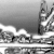 Black-and-white grayscale image of a figure with raised arm on left, green background with pixelated text 'Original Icons .com' on right.