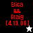 Red pixelated text displays 'Erica', '8.8.', 'Graig', '[4.18.09]' with a white star icon on black background and a black star icon on white background.