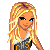 Pixel art contact sheet of a cheerleader character with multiple poses and text elements showing "Head Cheer Leader" in yellow.