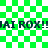 Green and white checkered background with repeated dark blue text 'JAI ROX!' across two horizontal bands, featuring pixelated green star-like shapes.
