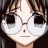 Pixelated anime-style character face with large glasses on left, black background with white text "Anime IM" and stylized "COM" on right.
