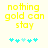 Yellow pixelated text 'nothing gold can stay' on light background with cyan puzzle pieces below, two variations of puzzle piece arrangement.