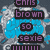 Pixelated blue and white abstract shape with purple text overlay on dark background, showing animation change in text content.