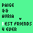 Pixelated green background displays repeated text blocks with 'PAIGE', 'GG', 'AURIA', and 'BEST FRIENDS 4 EVER' in white, black, and light blue characters.