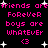 Pixelated pink text on black background with white stars and heart symbols, repeating phrases in a