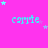 A static image with a bright pink background featuring repeated light blue text 'carrie' and scattered light blue and purple stars.