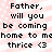 Pixelated text on a pink and white striped background with repeated phrases.