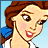 Pixelated close-up of a character with brown hair, light skin, and a blue shoulder strap against a light blue background.