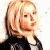 A 50x50 pixel buddy icon split into two frames showing a blonde woman on the left and green text reading "Original Icons .com" on the right against a dark background.