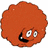 A static 48x48 pixel cartoon icon of a round orange character with large eyes and a wide open mouth showing teeth, set against a white background.