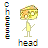 Pixelated character with large head and yellow body, standing against white background with vertical text on left and horizontal text below.