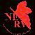 Red maple leaf with 'NFR' text on black background, anime character headshots in