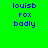 Green background with blue text reading 'louisb', 'rox', and 'badly' arranged in a , where some contain solid blue rectangles replacing the text
