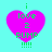 Four identical pixelated heart-shaped icons with green text on a cyan background, each displaying 'i love 2 RUMP !!!!' with a small 'i' above the heart.