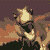 Animated sequence of a brown dog with light tan face and legs running left to right across a dark purple background.