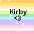 Rainbow striped background with white sparkles, displaying text 'Kirby and <3' above 'Alex <3' in black pixelated font.