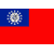 Static 50x50 pixel icon depicting a flag with blue canton and red field, featuring a circular white symbol on the blue section.