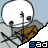 A contact sheet of seven animated frames showing a pixelated stick figure with white head, gray body, and brown backpack sitting on a diagonal slope under light blue sky, each frame labeled "sad" in blue or black text.