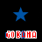 Blue star icons and red-and-white text reading 'GOBANA' repeated in a pattern on black background