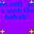 Blue pixelated text on purple background with yellow stars, repeating 'de soft jele soft je' and 's with thes with the' with 'hahah^' below, animated star movement.