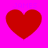 Four red heart shapes on a bright pink background with faint purple text "JAMES" visible behind each heart.