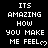 Pixelated text repeats across a black background with white lettering and small heart symbols, arranged in three vertical
