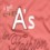 Pixelated static image with large white 'AS' letters on a pinkish-red gradient background.