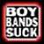 Static square icon with red border containing pixelated text grid reading "BON BURDS SUCH" in white letters on black background.