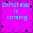 Pixelated text 'christmas is coming' on a bright pink background with black star-like shapes and purple diamond patterns.