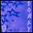 six pixelated showing a star-patterned background with vertical text reading "DORKY" on the right side, each displaying a different color scheme