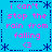 Pixelated text repeats 'i can't stop the rain from falling' with a pink heart symbol on blue background, bordered by dark blue asterisks and dotted lines.