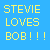 A static contact sheet of two identical animated frames showing yellow pixelated text on a solid blue background.