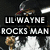 Lil Wayne image with text overlays 'LIL WAYNE ROCKS MAN' and 'Prom Queen' on dark background, animated 'SUP' text appears on right side.