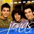 A static image shows three people in a group photo on the left, with blue background and white text reading 'JONAS', 'brothers', and 'ROCK!' on the right.