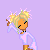 Pixel art contact sheet showing three frames of a dancing character with blonde pigtails, pink outfit, and black platform boots on purple background with stars and "Dance" text.