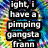 Pixelated text in black rectangular blocks on a multicolored abstract background, with visible text including 'Maryana', 'pimping gangsta', 'miss sexy', and 'life(:<3'.