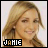 A 3x3 contact sheet of eight pixelated frames showing a blonde woman with long hair smiling, each frame labeled "JAMIE" in blocky text at the bottom left.
