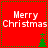 Red square icon with "Merry Christmas" text and green tree symbols, showing animation changes between
