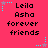 Pixelated text on a bright pink background with blue and gray star-shaped corner decorations.