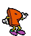 12 cartoonish letter P icons in various colors, each with arms and legs, standing on a gray background