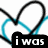 Two overlapping heart shapes formed by black and cyan lines with text below reading 'i was afraid' on a white background.