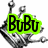 Pixelated icon with green text 'BuBu' over a grayscale robot-like figure with antennae and mechanical parts.