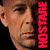 A pixelated contact sheet showing two frames of an animated icon with a partial human face on the left and text elements on the right against a dark background.