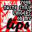 Animated sequence of red and white pixelated text reading 'YOUR TASTE STILL LINGERS ON MY lips' with varying letter opacity across frames.
