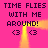Pixelated text on bright pink background with yellow glowing frame and heart symbols, animated with frame transitions.