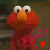 A 50x50 pixel animated buddy icon featuring Elmo from Sesame Street with pink text and a heart symbol, displayed as two sequential frames in a contact sheet.