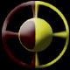 A circular icon with a yellow and maroon spiral pattern, transitioning from a segmented circle to a swirling vortex