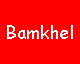 Red and gray interface with white and black text reading "Bamkhel Online Click here" and "Click here Click here" on two separate red sections.