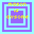 Four identical pixelated squares with purple and cyan borders display yellow text reading 'mason is awsome' in a